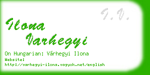 ilona varhegyi business card